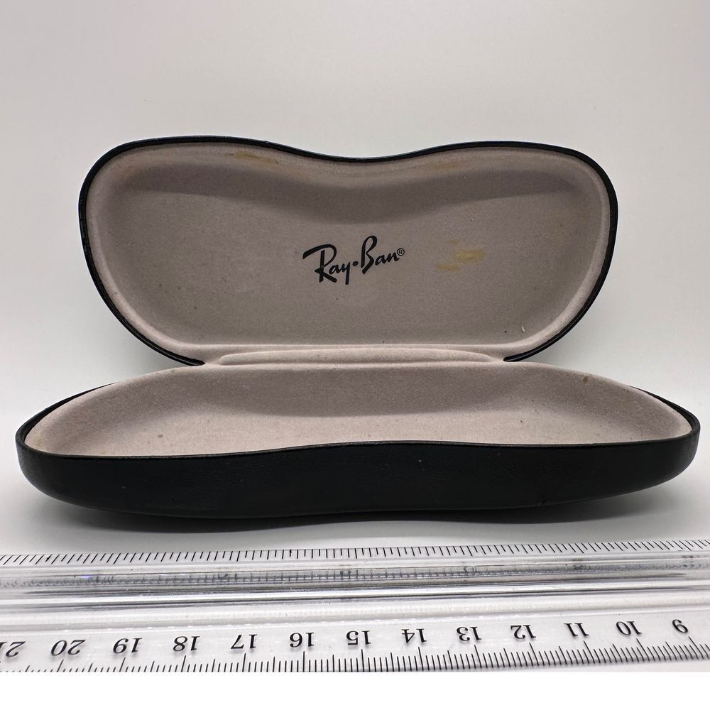 Ray-Ban Eyeglass SunGlass‎ Black Case ONLY With Light Brown Inside 7in